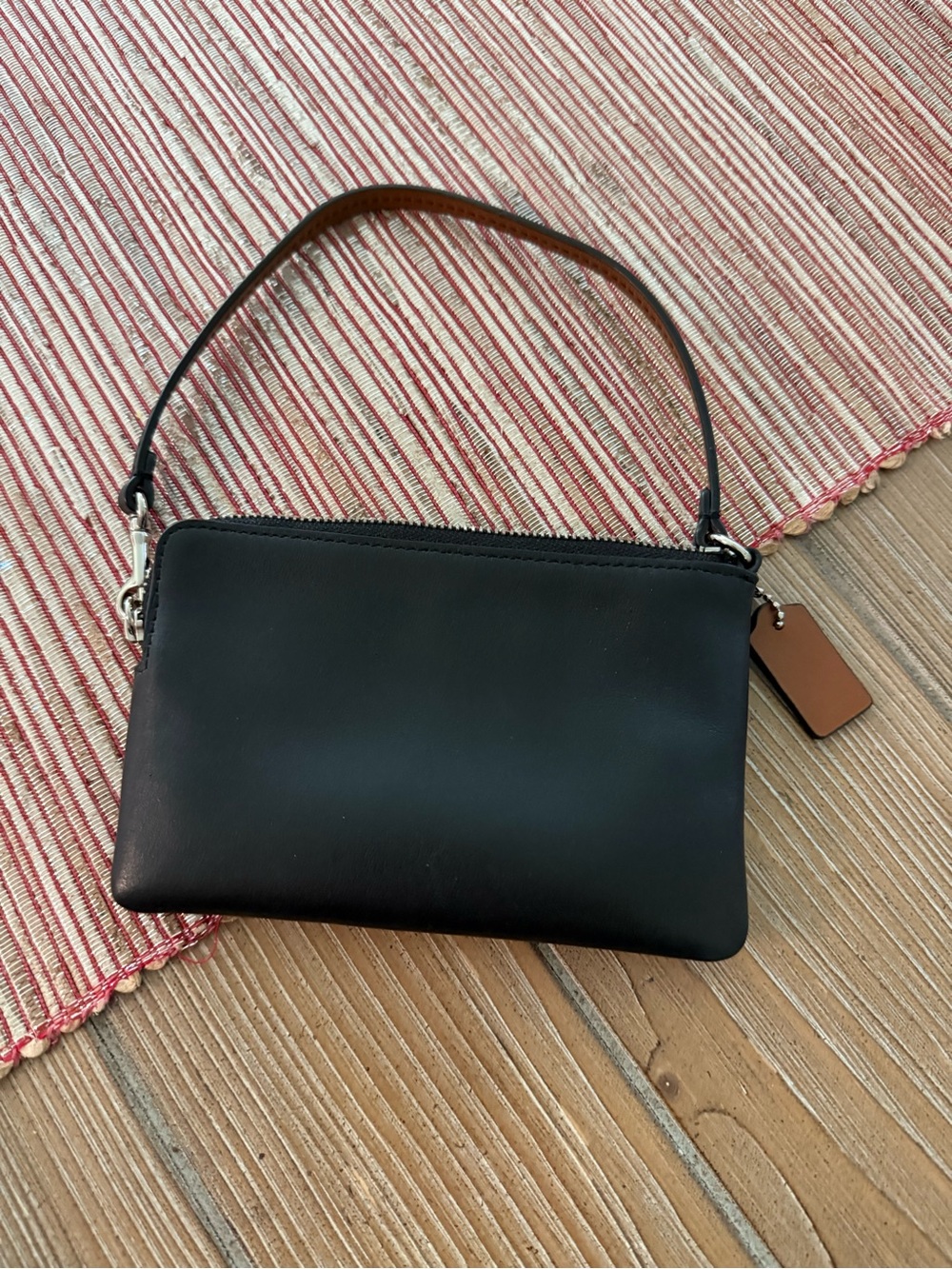 COACH Black Snoopy Kiss Wristlet with Strap, new without tags - Picture 4 of 5